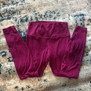 Lululemon High-Waisted Leggings - Burgundy